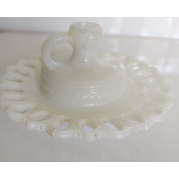 Vintage Westmoreland Milk Glass Candle Holder with Underplate - Picture 1 of 12